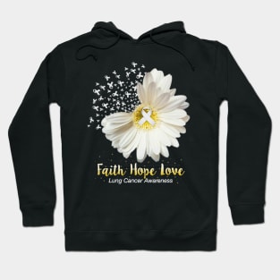 Faith Hope Love Tshirt Lung Cancer Awarenesss Hoodie